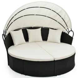 Canapea modulara de gradina Costway HW71564WH (Beige/Cream) Thumb