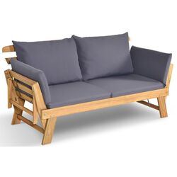 Canapea plianta de gradina Costway OP71195GR (Grey/Natural) Thumb