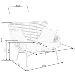 Canapea Halmar Ikaro XL (Natural/Gray) Thumb