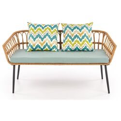 Садовый диван Halmar Gardena 2S (Natural/Black/Gray) Thumb