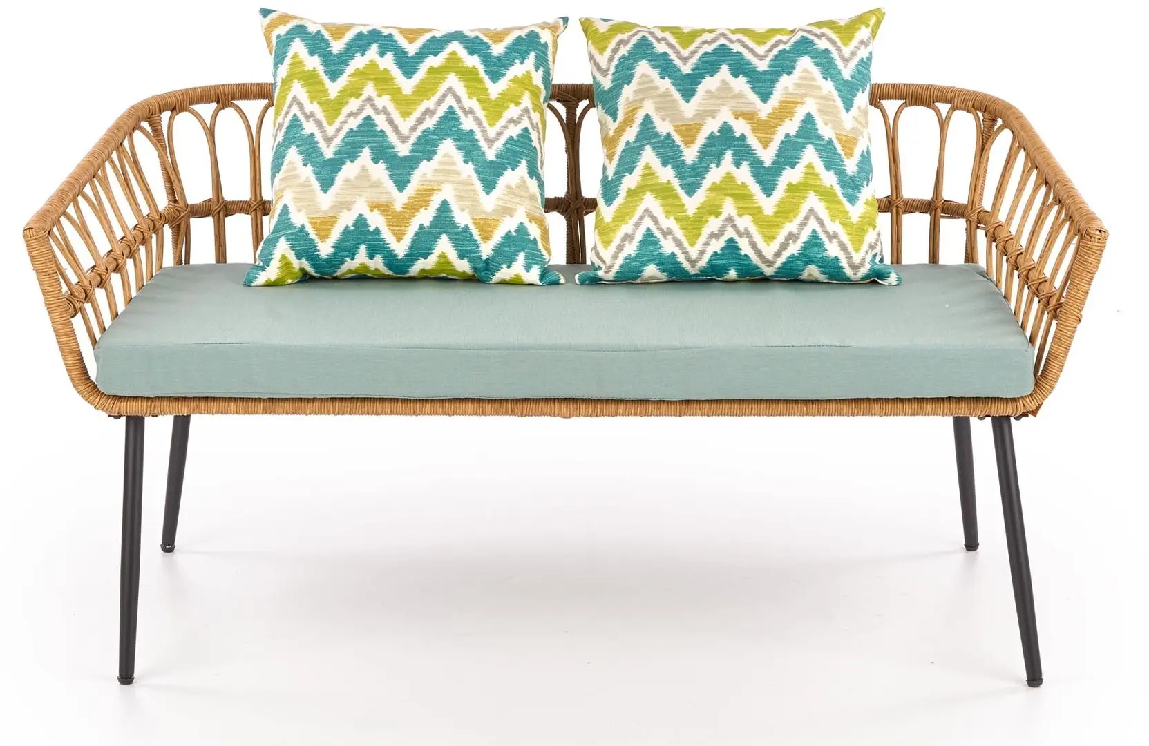 Садовый диван Halmar Gardena 2S (Natural/Black/Gray)