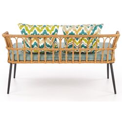 Садовый диван Halmar Gardena 2S (Natural/Black/Gray) Thumb