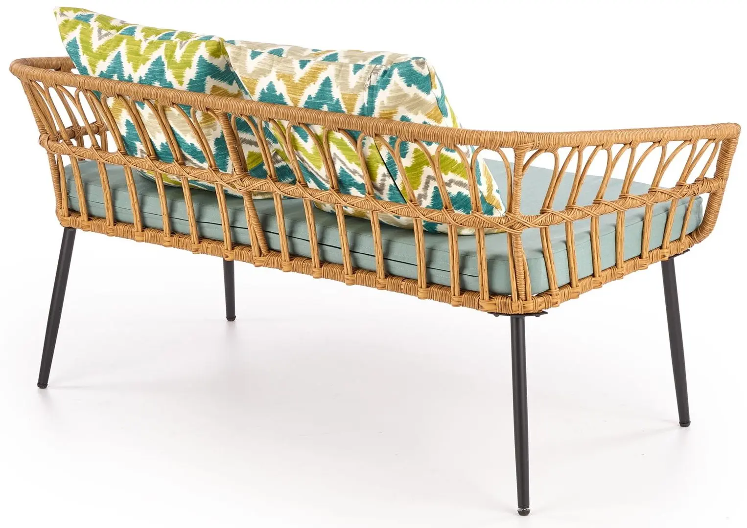 Садовый диван Halmar Gardena 2S (Natural/Black/Gray)