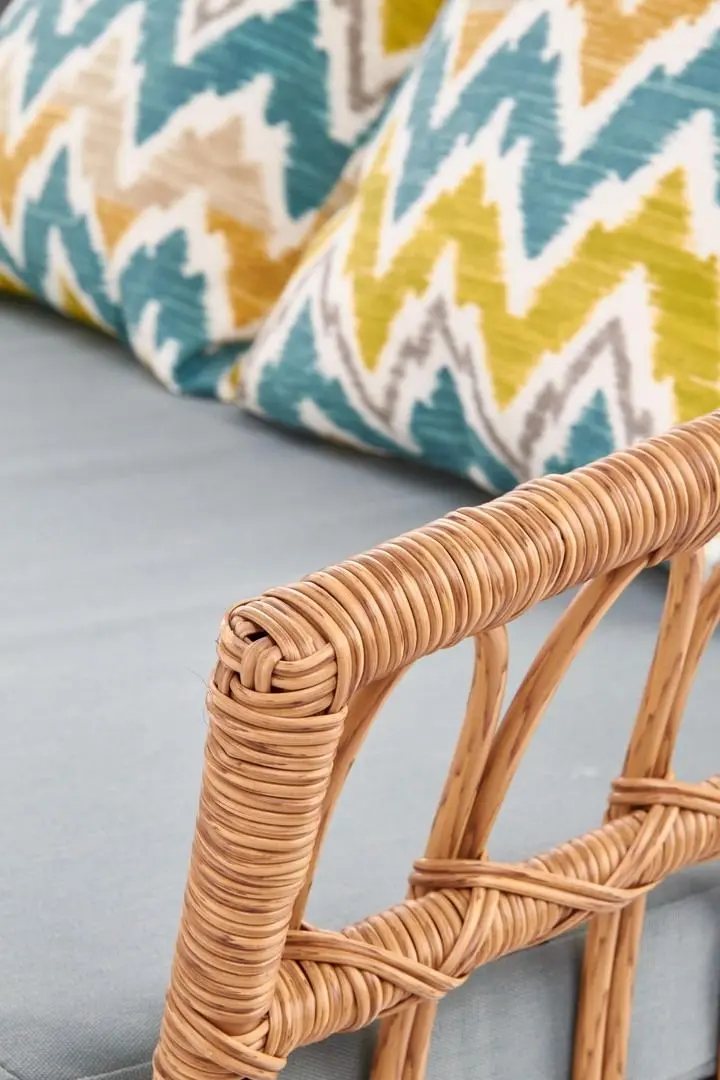 Садовый диван Halmar Gardena 2S (Natural/Black/Gray)