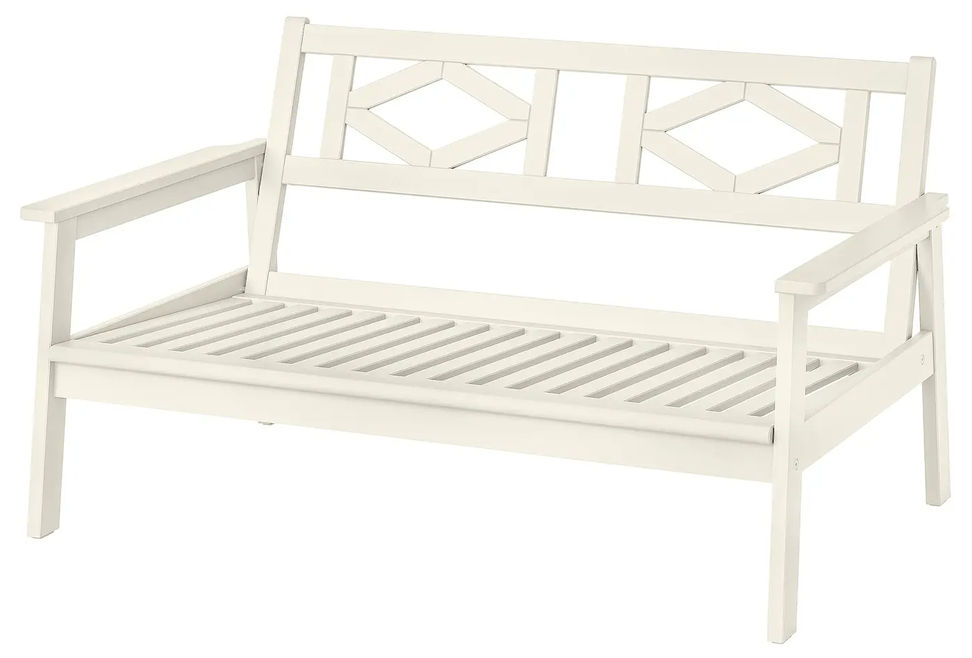Садовый диван Ikea Bondholmen/Jarpon/Duvholmen 2-местный (Бежево-белый/Антрацит) - 2