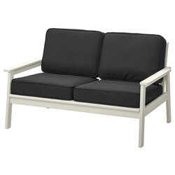 Садовый диван Ikea Bondholmen/Jarpon/Duvholmen 2-местный (Бежево-белый/Антрацит)