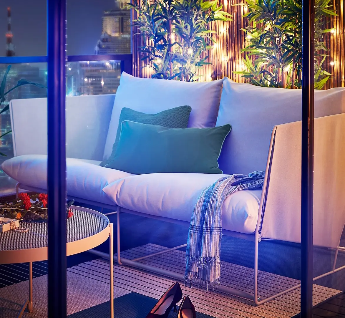 Canapea de gradina Ikea Havsten 2 locuri 179x92x76 (Bej)