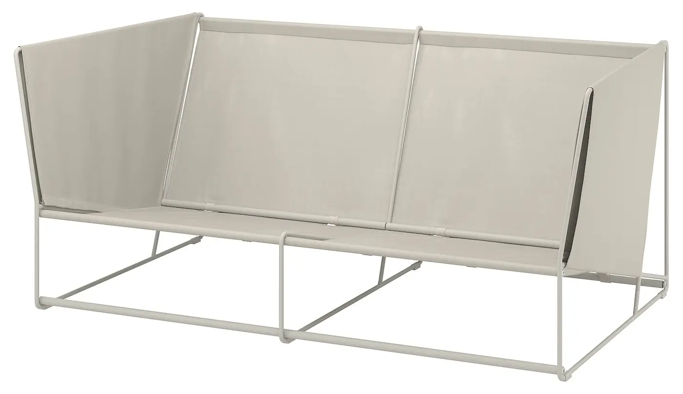 Садовый диван Ikea Havsten 2-местный (Бежевый)