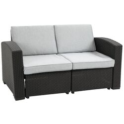 Canapea de grădină Outsunny 84B-159GY (Black/Grey) Thumb