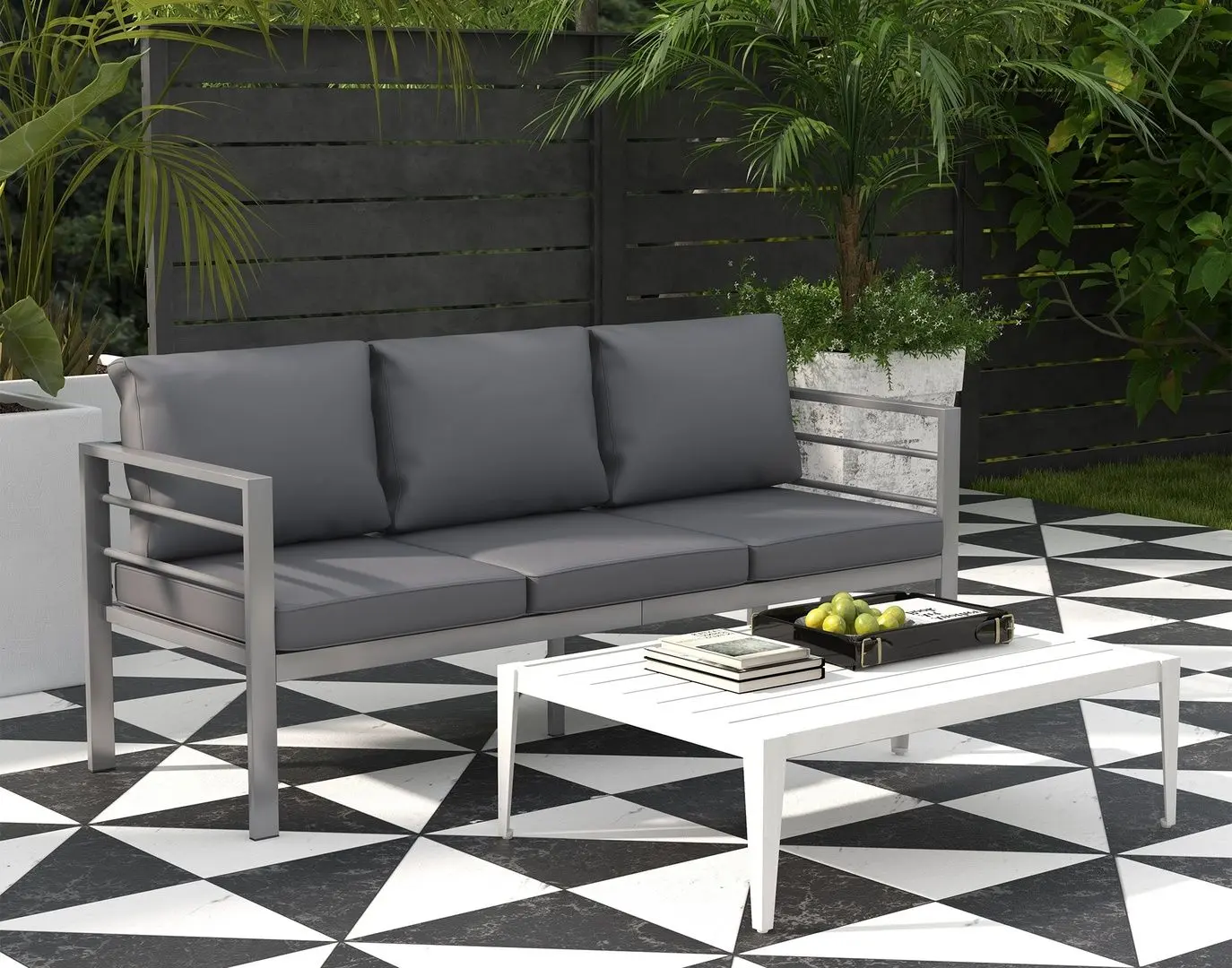 Садовый диван Outsunny 84G-457V00GY (Grey)