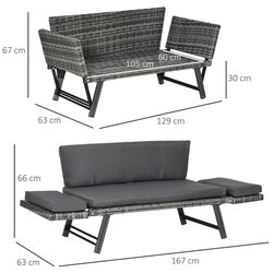 Садовый диван Outsunny 860-049GY (Grey) Thumb