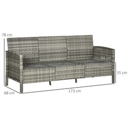 Садовый диван Outsunny 860-085 (Grey) Thumb