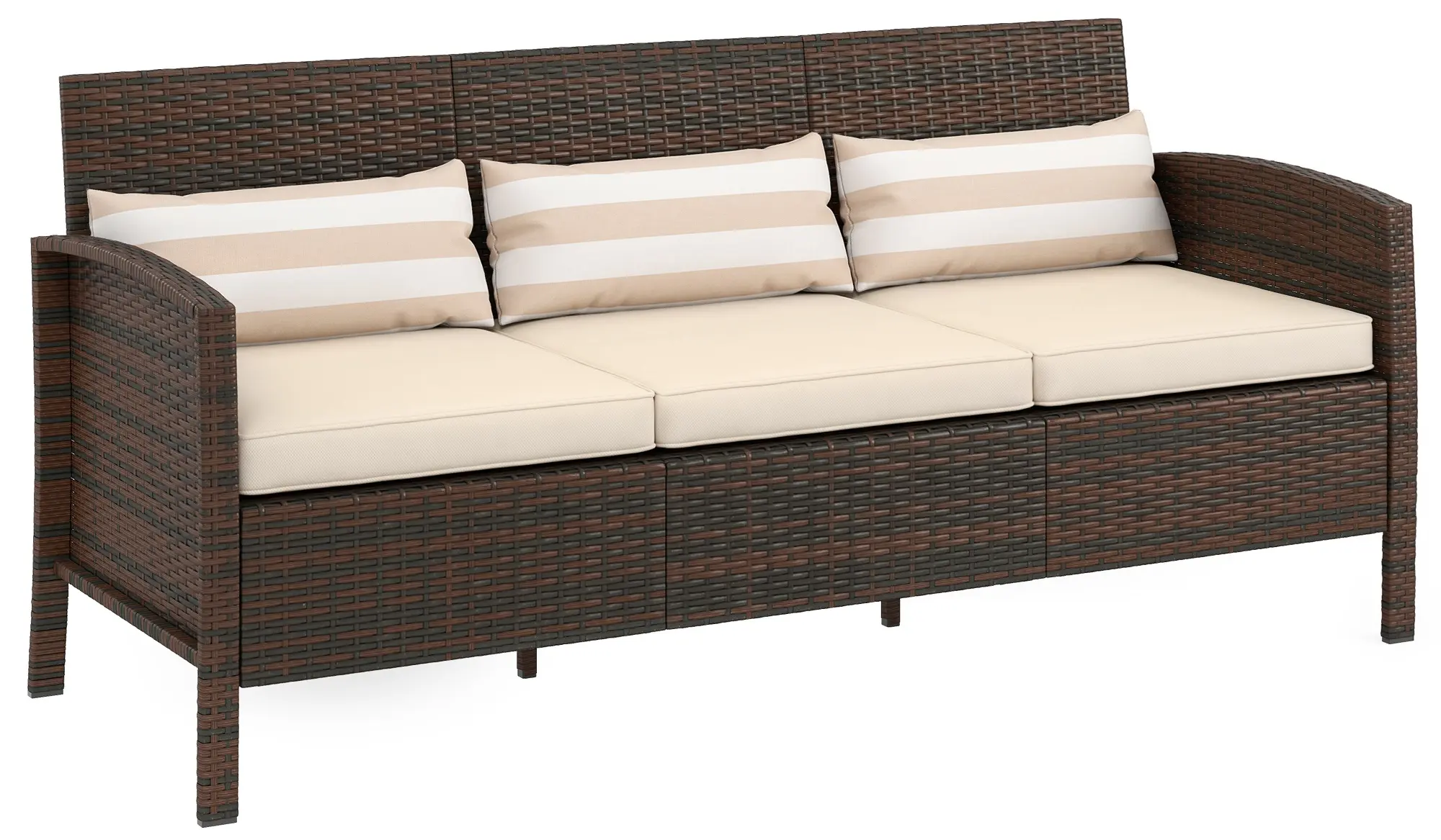Canapea de gradina Outsunny 860-085BN (Brown/Khaki) - 2