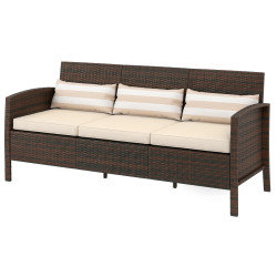 Canapea de gradina Outsunny 860-085BN (Brown/Khaki) Thumb