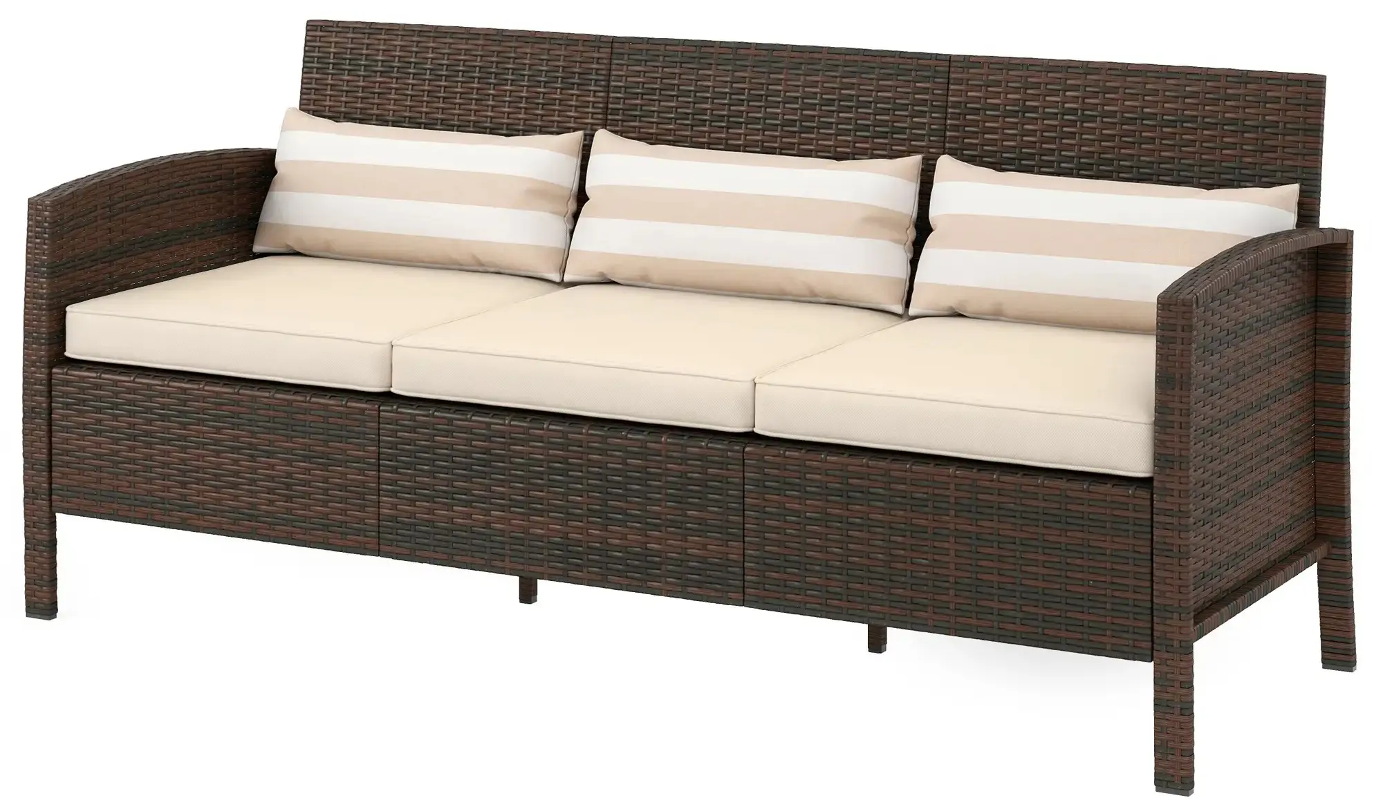 Canapea de gradina Outsunny 860-085BN (Brown/Khaki) - 3