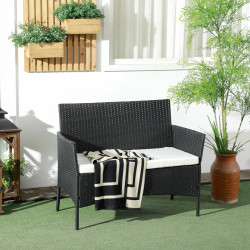 Canapea de gradina Outsunny 860-307V00BK (Black) Thumb