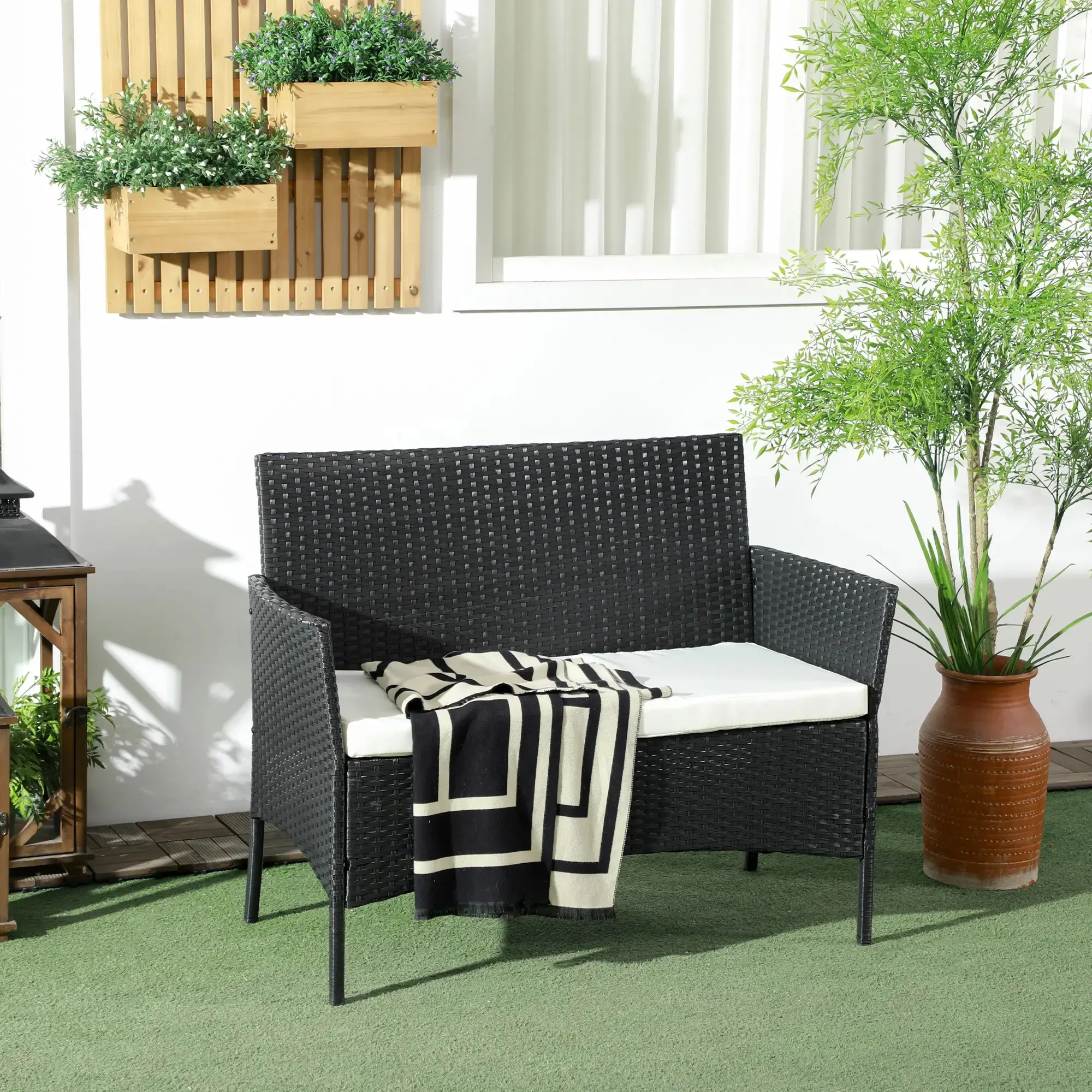 Canapea de gradina Outsunny 860-307V00BK (Black) - 8