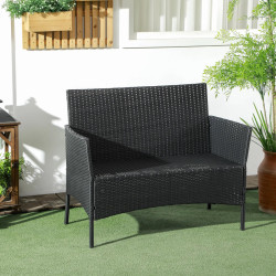 Canapea de gradina Outsunny 860-307V00BK (Black) Thumb