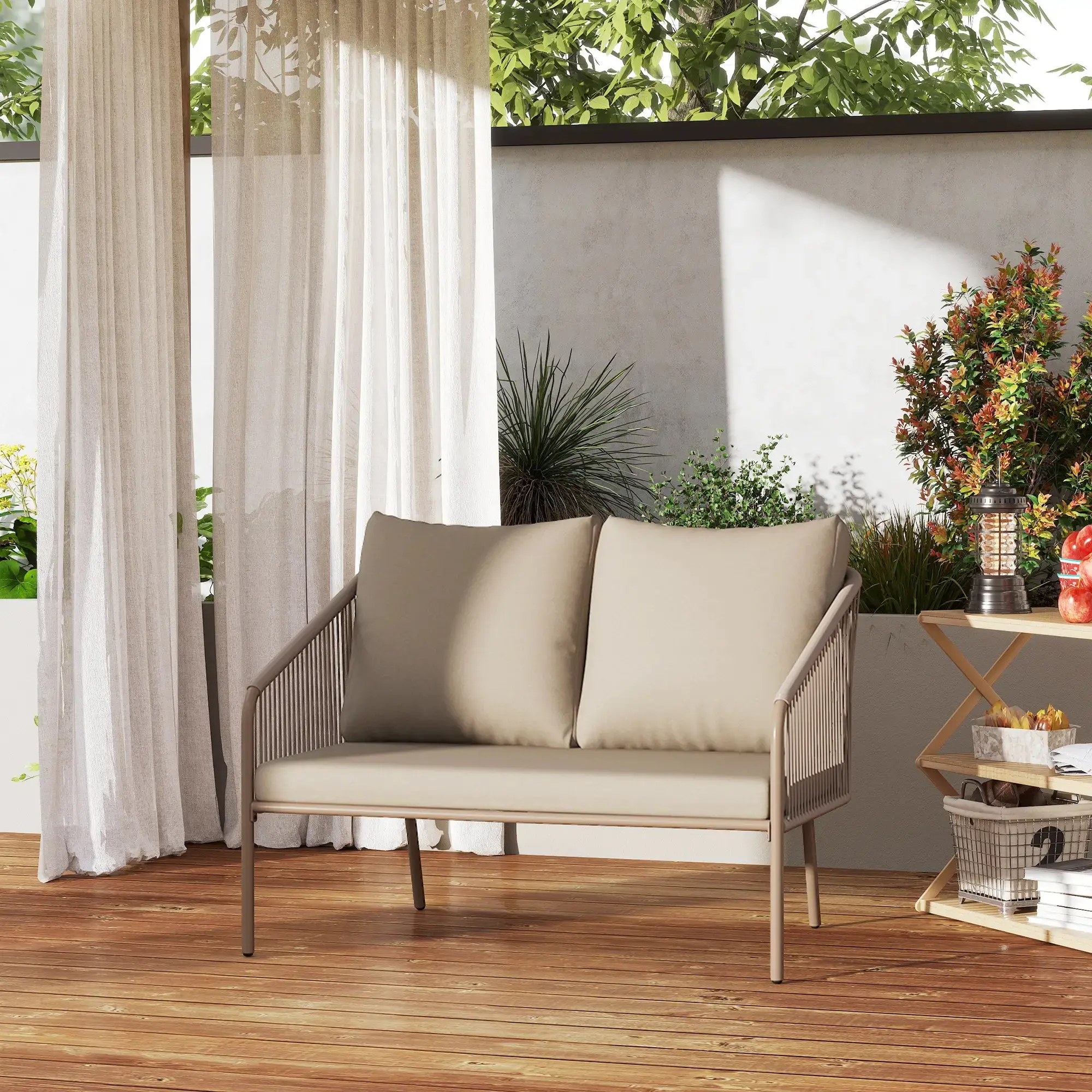Canapea de gradina Outsunny 860-398V00BG (Beige) - 5