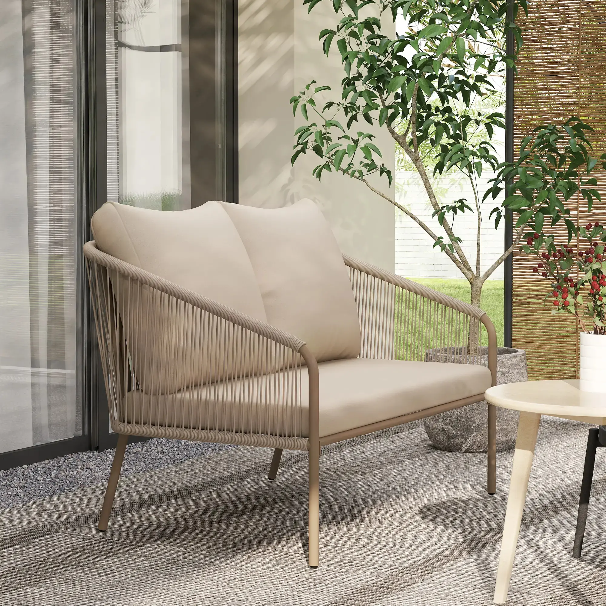 Canapea de gradina Outsunny 860-398V00BG (Beige) - 6
