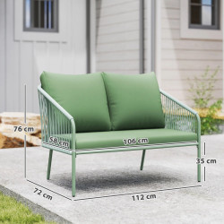 Садовый диван Outsunny 860-398V00GN (Green) Thumb