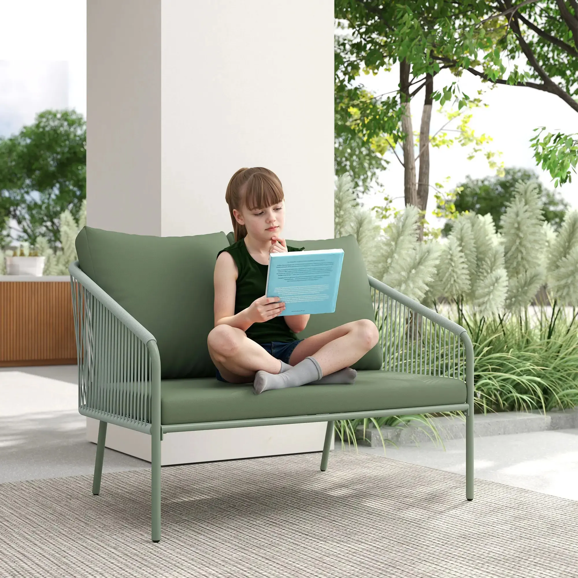Садовый диван Outsunny 860-398V00GN (Green) - 6