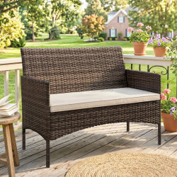 Canapea de gradina Outsunny 860-427V00KK (Brown/Khaki)