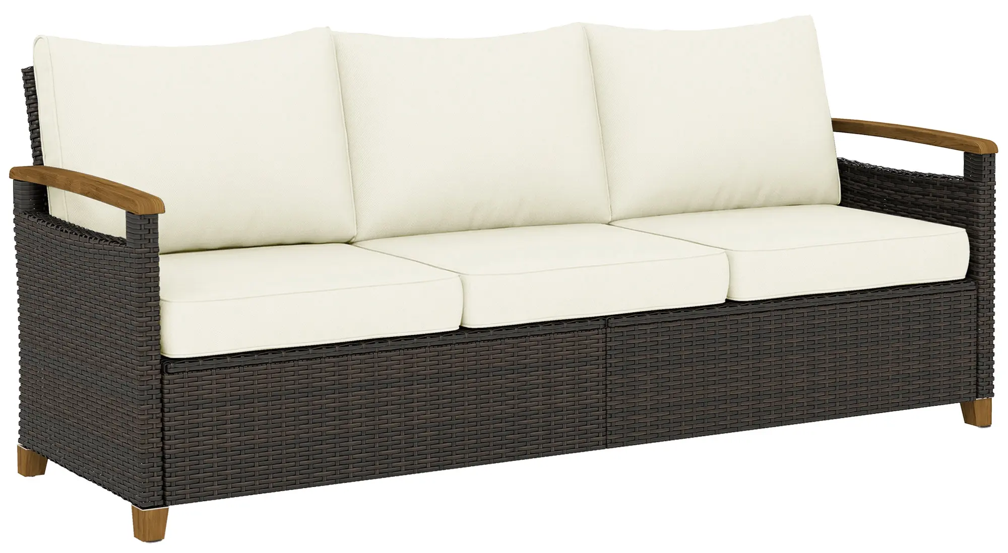 Canapea de gradina Outsunny 860-445V00CW (Cream White/Brown)