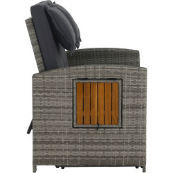 Canapea de gradina Tempo Kondela Malory (Gray/Natural) Thumb