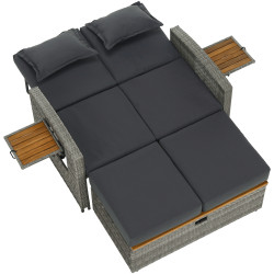 Canapea de gradina Tempo Kondela Malory (Gray/Natural) Thumb