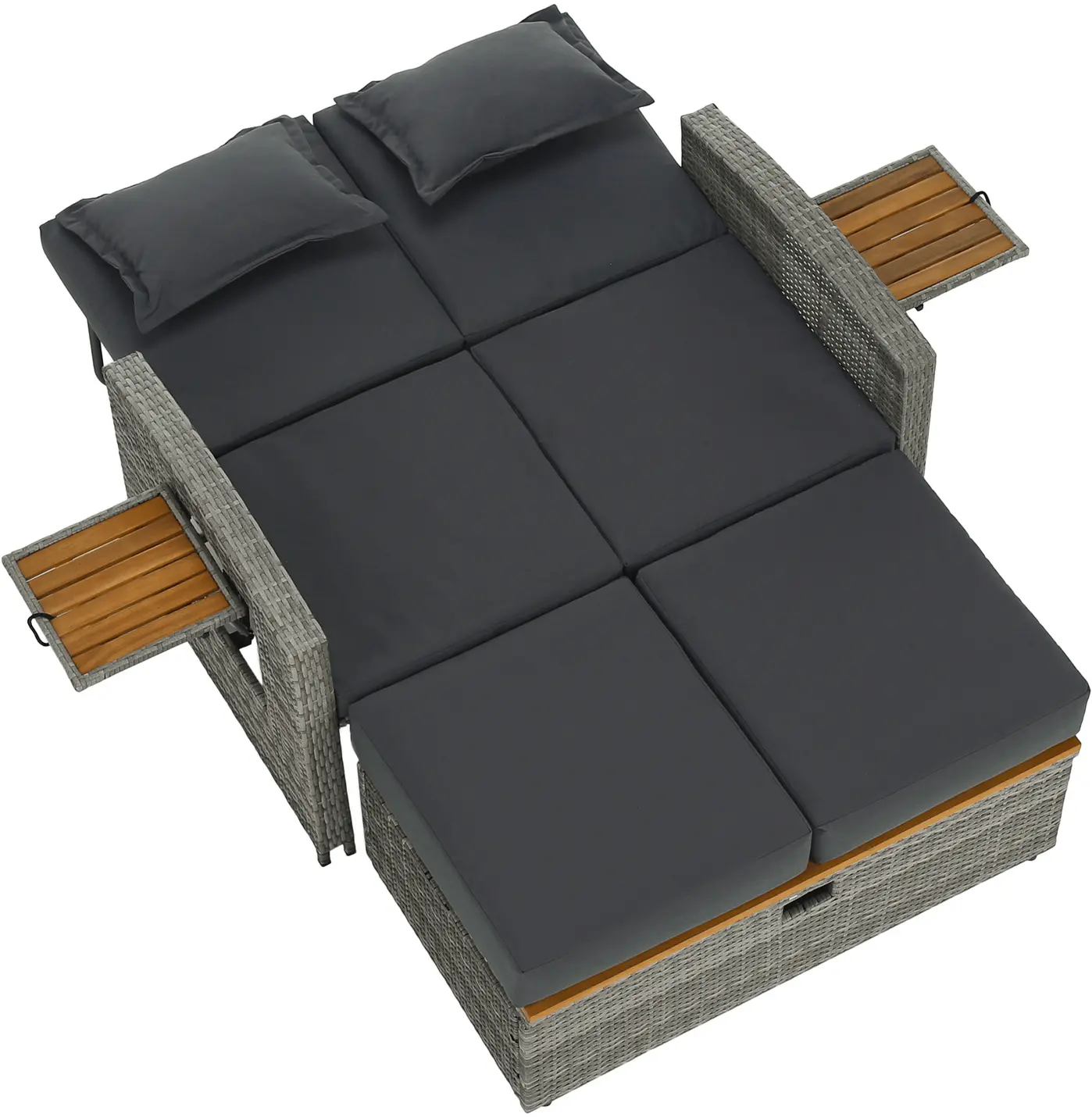 Canapea de gradina Tempo Kondela Malory (Gray/Natural)