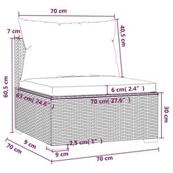 Модульный садовый диван VidaXL 3101697 (Black/Navy Blue) Thumb