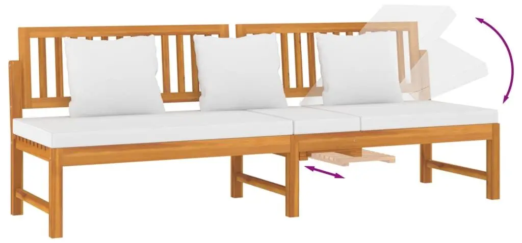 Canapea de gradina VidaXL 312144 (Natural/Cream)