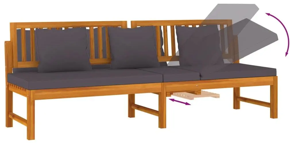 Садовый диван VidaXL 312144 (Natural/Grey)