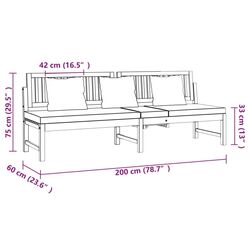 Садовый диван VidaXL 312144 (Natural/Grey) Thumb