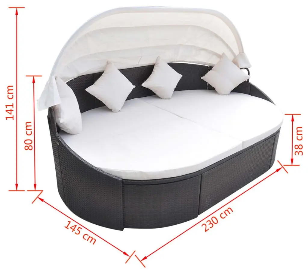 Canapea de gradina VidaXL 41831 (Brown/Cream)