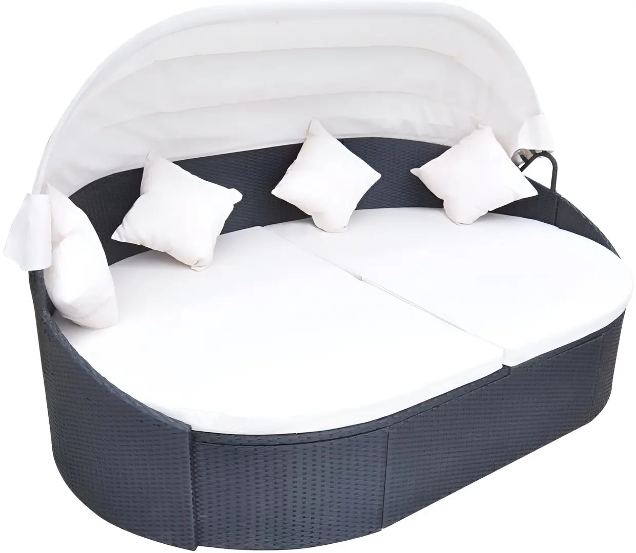 Canapea de grădină VidaXL 41832 (Black/White)