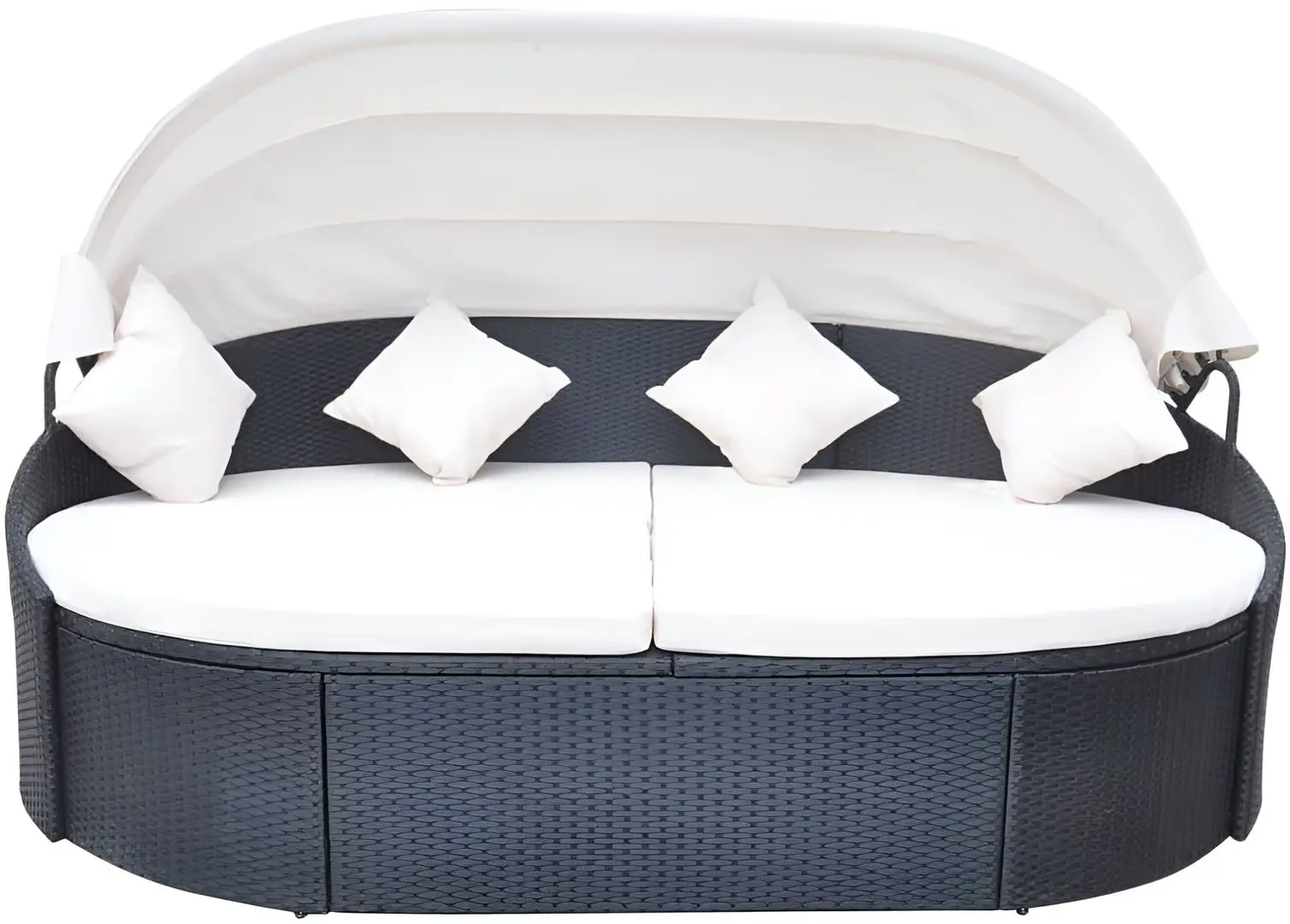 Canapea de grădină VidaXL 41832 (Black/White)