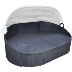 Canapea de grădină VidaXL 41832 (Black/White) Thumb