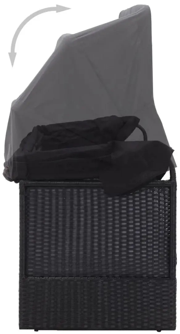 Canapea de gradina VidaXL 46092 (Black)