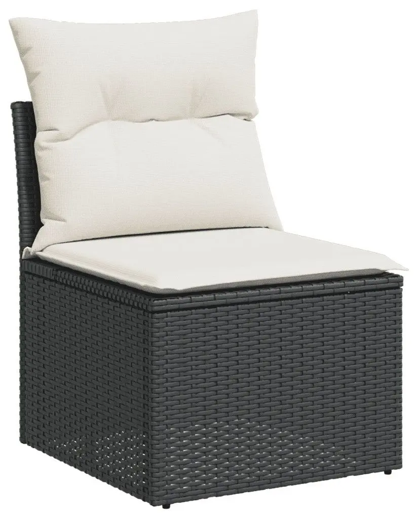 Canapea modulara de gradina VidaXL 3249205 (Black/Cream)