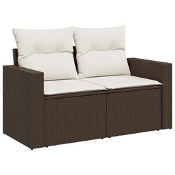 Садовый модульный диван VidaXL 3251190 (Brown/Cream) Thumb
