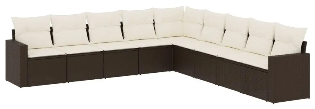 Canapea modulara de gradina VidaXL 3251430 (Brown/Cream)