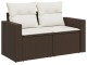 Canapea modulara de gradina VidaXL 3251430 (Brown/Cream)