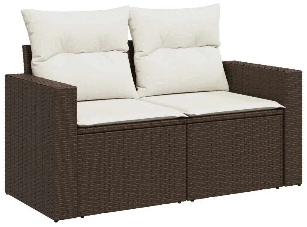 Canapea modulara de gradina VidaXL 3251430 (Brown/Cream)