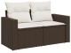 Canapea modulara de gradina VidaXL 3251450 (Brown/Cream)