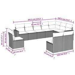 Садовый модульный диван VidaXL 3251450 (Brown/Cream) Thumb