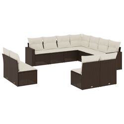 Set mobila de gradina VidaXL 3251470 (Brown/Cream) Thumb