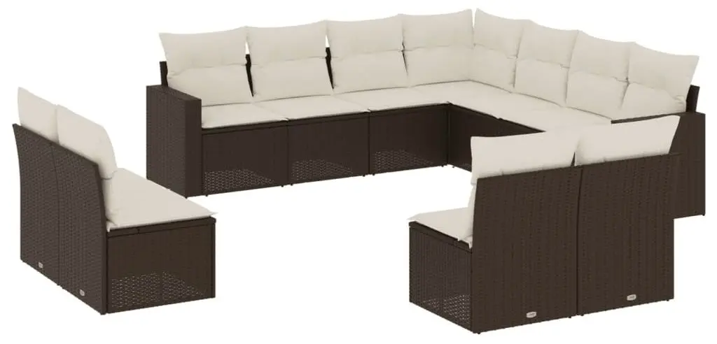 Set mobila de gradina VidaXL 3251470 (Brown/Cream)