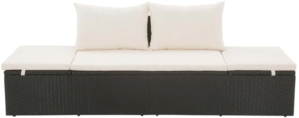 Canapea modulară de grădină VidaXL 43953 (Black/White)